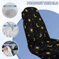 thumbnail image 7 of Kuiaobaty Universal Towel Automotive Seat Covers Sun Moon Star Print Towel Bucket Seat Covers for SUV Truck Sedan Multi-Purpose Absorbent Athletic Towels for Car Seats, 7 of 7