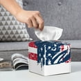thumbnail image 6 of Fuzoiu bass fish with the USA flag Print Tissue Box Cover Holder, Square Leather Tissue Box,PU Leather Decorative Organizer for Tabletop, Bathroom, Car, Office, 6 of 7