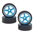 thumbnail image 2 of 1/28 RC ruedas neumáticos RC coche repuestos plástico Universal Metal piezas para Wltoys DIY accesorios modelo RC Hobby coche camiones , azul Sunnimix ruedas de oruga rc, 2 of 5