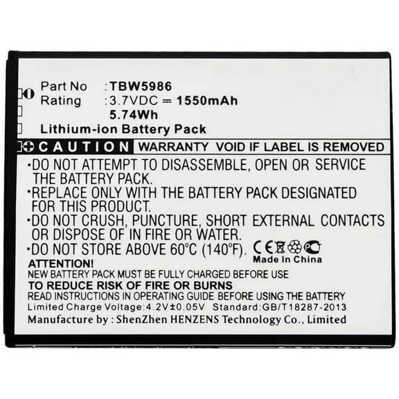 Batteries N Accessories BNA-WB-L3078 Cell Phone Battery - Li-Ion, 3.7V, 1550 mAh, Ultra High Capacity Battery - Replacement for Archos AC300CA Battery