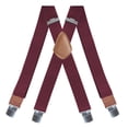 thumbnail image 2 of SGFCWSX Men's X-Back Suspenders, Elastic 4-Clip Adjustable Formal Casual Wine, 2 of 3