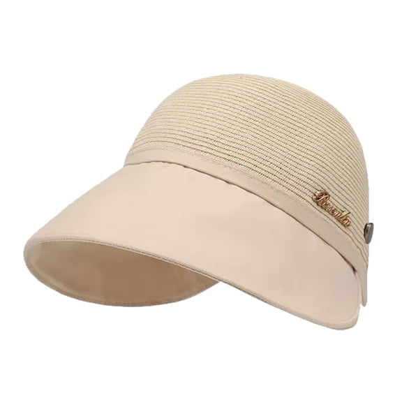 YAYUBA Summer Sun Hat Wide Brim Straw Hat for Women Men Breathable Lightweight Beach Outdoor Travel Gardening,Beige