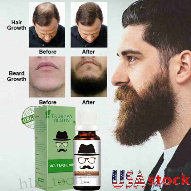 Beard Growth Oil Serum Fast Growing Beard Mustache Facial Hair Grooming For Men Walmart Com