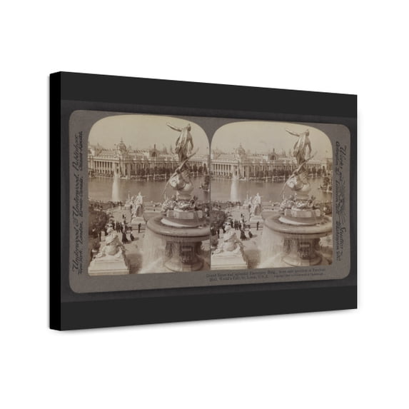 Canvas Print: Grand Basin And Splendid Electricity Bldg., From East Pavilion Of