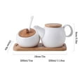 thumbnail image 4 of Qeeadeea/White Cream And Sugar Set For Coffee Bar, Creamer And Sugar Sets, Sugar Bowl And Creamer Set, Coffee Serving Set-White-Milk jug and sugar jar, 4 of 6