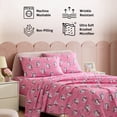 thumbnail image 6 of THD Pink Unicorn Printed Kids Bed Sheets - 4 Piece - Patterned Girls Bed Sheet Set - Wrinkle Resistant & Ultra Soft - Fits Mattresses up to 15 Inches Deep - Full, 6 of 6