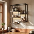 thumbnail image 4 of Gymax Wall Mounted Wine Rack 6-Tier Hanging Bar Shelf w/ Bottle Display Shelf, 4 of 9