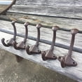 thumbnail image 2 of [US-W] Vintage Style Cast Iron Wall Coat Hooks Hat Hook Hall Tree 3 3/4" Coffee GG002, 2 of 9