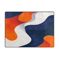 thumbnail image 5 of Yayeee Area Rugs for Living Room 5.2'x4' Non Slip Washable Bedroom Floor Carpet, Blue Abstract Wavy, 5 of 5