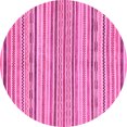 thumbnail image 1 of Ahgly Company Indoor Round Abstract Pink Modern Area Rugs, 3' Round, 1 of 4