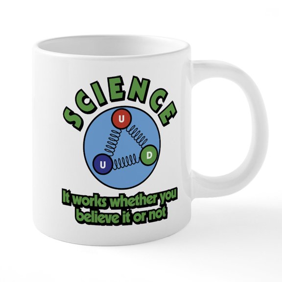 CafePress - Science It Works Whether Yo - 20 Oz White Ceramic Mega Mug