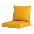 thumbnail image 2 of Costaelm Harmony Outdoor 2-Piece Deep Set Patio Seat Back Chair Cushions, 25 x 25, Yellow, 2 of 6