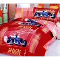 thumbnail image 1 of Le Vele LE41T Twin Size Duvet Cover Sheets Set, Car Racing Red, 1 of 1