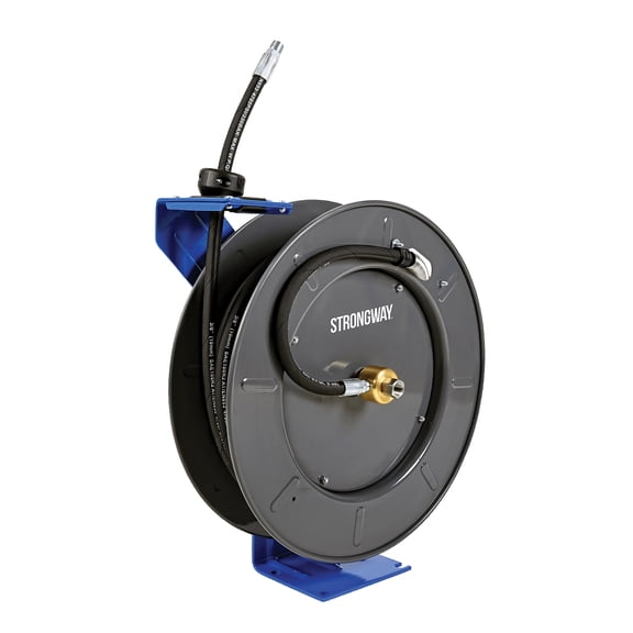 Strongway Grease Hose Reel with 3/8in. x 50ft. Hose