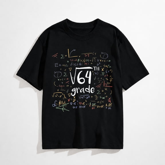 First Day of School 8th Grade Square Root of 64 Math Teacher T-Shirt