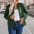 thumbnail image 2 of Womens Waffle Casual Zip Up Cardigan Jacket Long Sleeve Sweatshirt Lightweight Fall Fashion Loose Outwear Top, 2 of 4