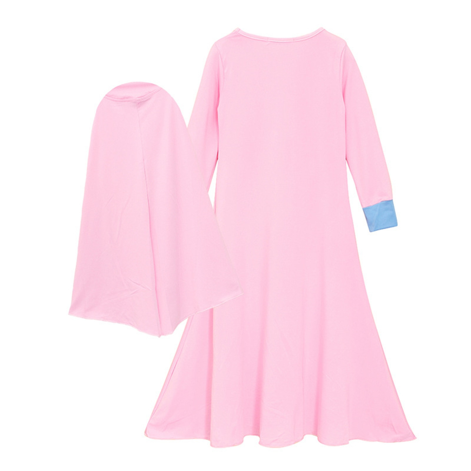 ZAROYEAX Baby Girls' Ramadan Abaya with Hijab Full Length Robe Burka ...