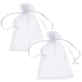 thumbnail image 2 of Bolsas de Adornos para Eventos PouchyWhite 2Pzas Blanco 5x7cm Tela Bolsa Organza., 2 of 2