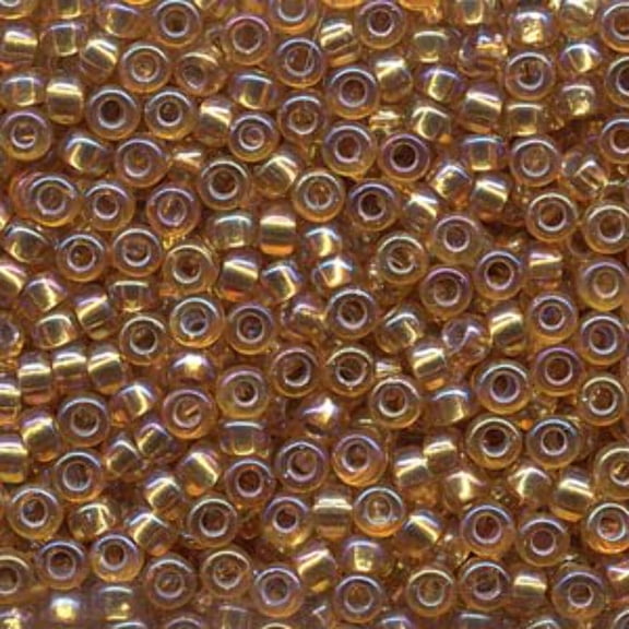 Silver-Lined Dark Gold AB Miyuki Seed Beads 6/0 6-91004-TB