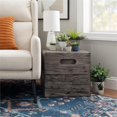 thumbnail image 2 of Linon Warner Resin Crate Accent Table in Gray, 2 of 7