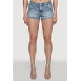 thumbnail image 3 of Women's Almost Famous Faux Zip Pocket Denim Micro Shorts, 3 of 4