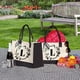 thumbnail image 5 of Bolsa de lona Letras Flor Portátil Playa Hombro Bolsas de compras (L), 5 of 9