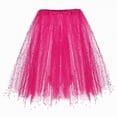 thumbnail image 2 of Godom Toddler Girls Glitter Tutu Skirt 2T-10T Mesh Tiered Princess Dance Skirt Party Costume,Hot Pink, 2 of 4