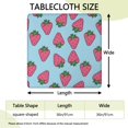 thumbnail image 2 of Red Strawberry Plants Blue Pattern Square Fitted Tablecloth with Elastic Edge,Square Table Cover,Washable Elastic Table Cover for Home Kitchen Party Decor 36"x36", 2 of 6