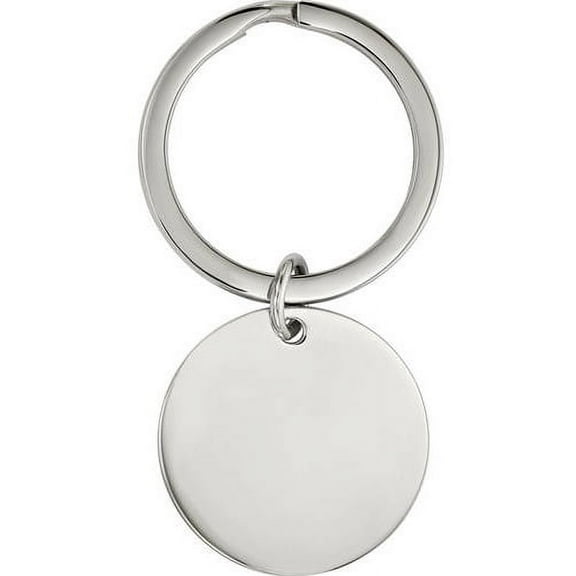 Stainless Steel Brushed and Polished 1.85mm Reversible Circle Key Chain