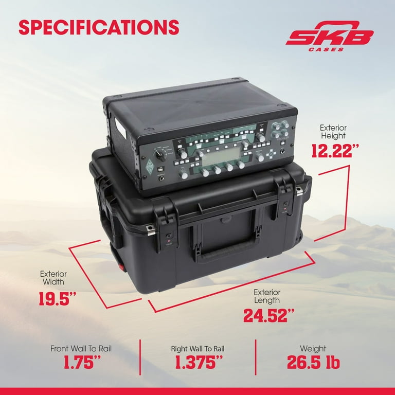 SKB 3U iSeries 13 Inch Injection Molded Fly Rack with Built-In