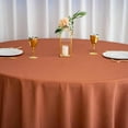 thumbnail image 2 of BalsaCircle 132" Round Polyester Tablecloths Wedding Terracotta, 2 of 6