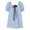 Light Blue, variant on Cute Plaid Dresses Womens Tie Front Square Neck Puff Sleeve Summer Trendy Going Out Dress Light Blue, S