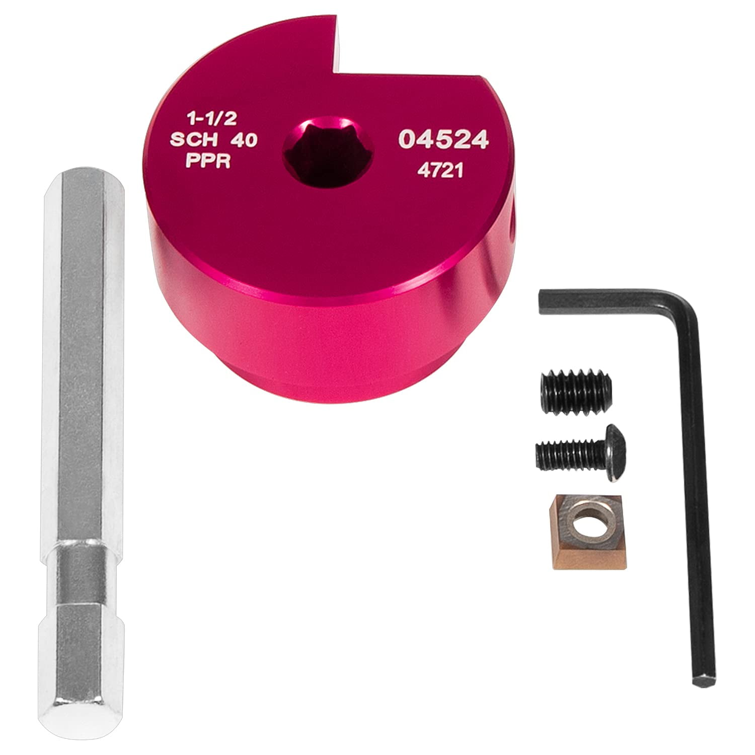 6pcs PPR Pipe Reamer Tool Set, with Sizes PPR75, PPR100, PPR150, PPR200, PPR300, PPR400, for PVC Pipe Sizing, Compatible with Standard 1/2" Drill