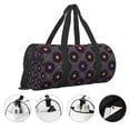 thumbnail image 3 of Fotbe Vinyl Records Musical Notes Bolsa Deportiva de Lona Plegable con Estampado, Bolsa de Gimnasio con Bolsillo Seco/Húmedo, Bolsa de Viaje Ultraligera de Gran Capacidad, 3 of 6