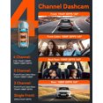 thumbnail image 4 of Vantrue 4 Channel WiFi Dash Cam, STARVIS 2 IR Night Vision, 2.7K+1080P*3 Front Rear Inside Dashcam, Voice Control, GPS, 24 Hours Buffered Parking Mode Dash Camera, Support 512GB Max, 4 of 8
