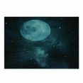 thumbnail image 1 of Space Cutting Board, Moon on Starry Sky Universe Cosmos Space Themed Twilight Celestial Scenery, Decorative Tempered Glass Cutting and Serving Board, Small Size, Petrol Blue, by Ambesonne, 1 of 1