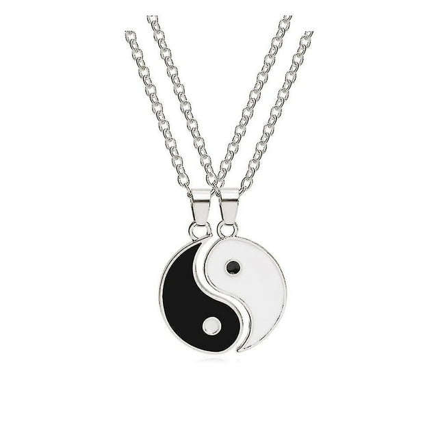Collar Yin Yang a juego para parejas, cadena de amistad, novia, mujeres y hombres _aoba