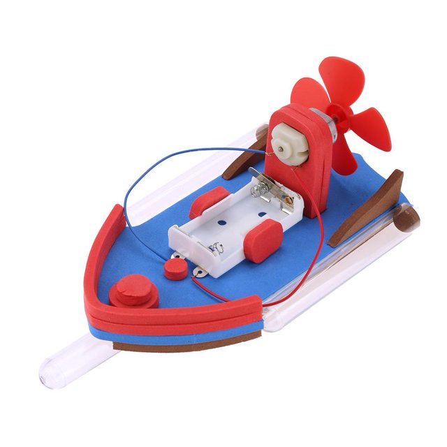 Vehículo De Juguete Speedboat DIY Mini Power Boat Assembly Modelo Niños Ejercicio Juguetes educativos Ehuebsd libre de BPA
