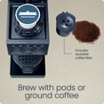 thumbnail image 2 of Chefman Caffeinator Single Serve Coffee Maker, Pod & Ground Compatible, 45 oz. Reservoir – Black, New, 2 of 9