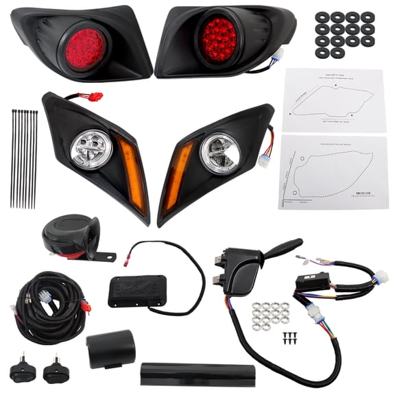 labwork NEW Set for Yamaha Drive2 2017-Up LED Deluxe Street Legal Golf Cart Light Kit