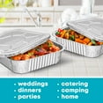 Displastible 8x8" Disposable Aluminum Pans With Lids (40 Pack) Foil