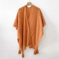 thumbnail image 4 of WREESH Oversized Women's Shawl Wraps, Open Front Shawl Wraps Cape Casual Cardigan Scarf for Fall Winter Orange, 4 of 4