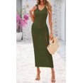 thumbnail image 4 of Traje de baño Cover Up BTFBM de ganchillo para mujer, color verde militar, 4 of 9