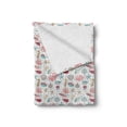 thumbnail image 2 of Ocean Soft Flannel Fleece Blanket, Arrangement of Ocean Fauna and Flora Shells Sea Horses and Jellyfishes Cartoon Style, Cozy Plush for Indoor and Outdoor Use, 50" x 70", Multicolor, by Ambesonne, 2 of 6