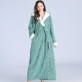 thumbnail image 2 of AOOCHASLIY Bath Robes for Women Clothes Plush Robes Winter Warm Nightgown Couple Bathrobe House Robes Long Robes Autumn Nightgown, 2 of 6
