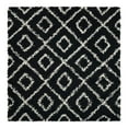 thumbnail image 3 of Unique Loom Trellis Shag Collection Area Rug - Ruth (5' 3" Square Black and White/Ivory), 3 of 11