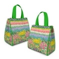 thumbnail image 2 of Pioneer Flower Floral Print Pattern Insulated Lunch Bag for Women & Adults,Large Portable Soft Cooler Lunch Bag,Thermal Food Storage Tote with Pearl Cotton,8.66L,8.75x5.75x9.5 Inch, 2 of 6