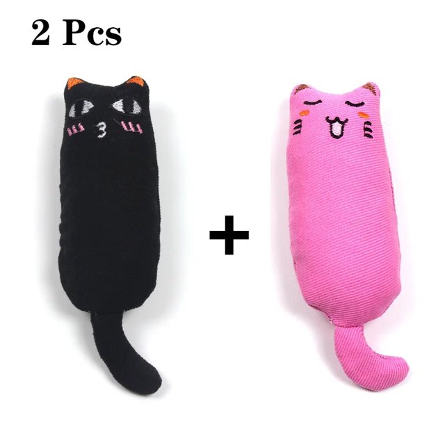 Juguetes interactivos de hierba gatera suave para mascotas, juguete de perro con sonido de crujido, Limpieza de dientes, muñeco divertido para masticar, almohada de pulgar de felpa, accesorios para ma