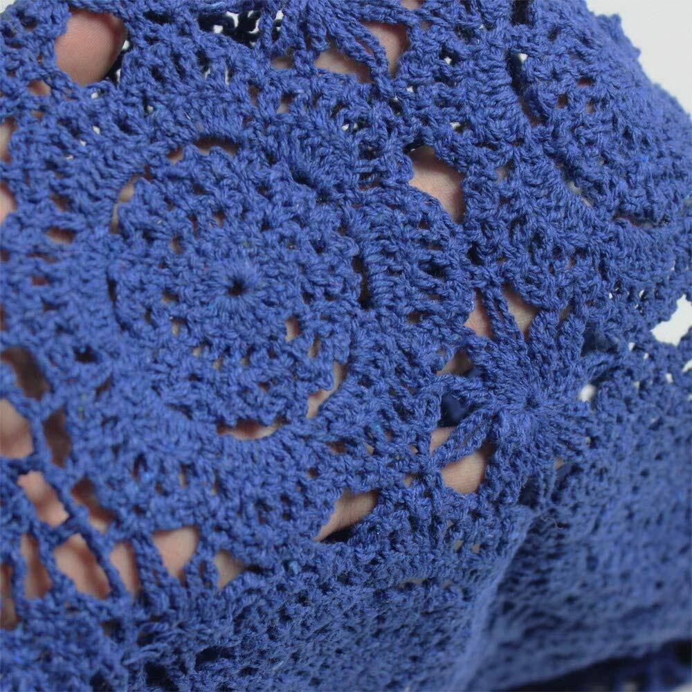 Cotton Handmade Crochet Lace Table Runner Beige Rectangle Coffee Table Dresser Decor
