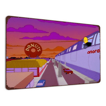 The Simpsons Metal Tin Sign Marge Simpson Vs.The Monorail Poster Wall Decor Gift For School Bathroom Restaurant Farm Bedroom Cafe Vintage Retro Metal Plaque 16x24 Inch